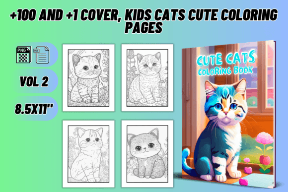 Exploring the Creative Depth of Kids Cats Cute Coloring Pages - VOL 2