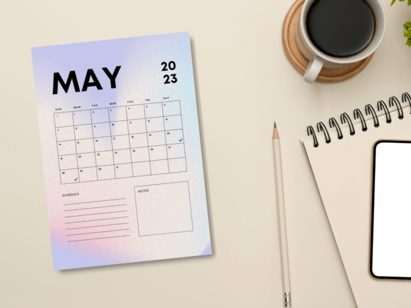Gradient Minimal May 2023 Planner: A Practical Tool for Focused Monthly Planning