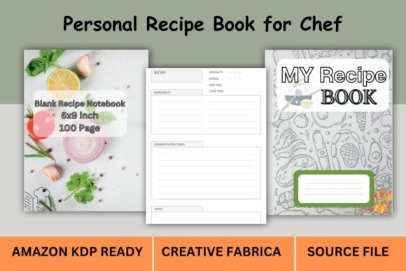 KDP Recipe Book Template: Interior & Cover Files