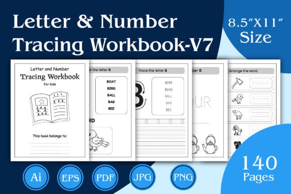 Letter and Number Tracing Workbook-7: Activities & Uses