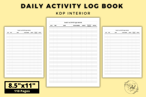 Redefining Organization with the Daily Activity Log Book KDP Interior