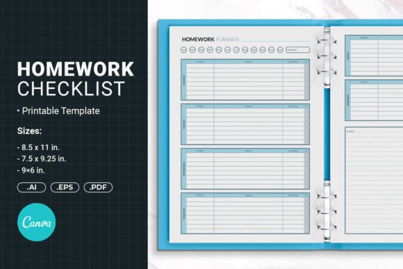 Simplify Planning with Homework Checklist Printable Template