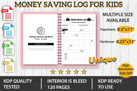 Teaching Kids Financial Responsibility with a Saving Money Log Book for Kids KDP